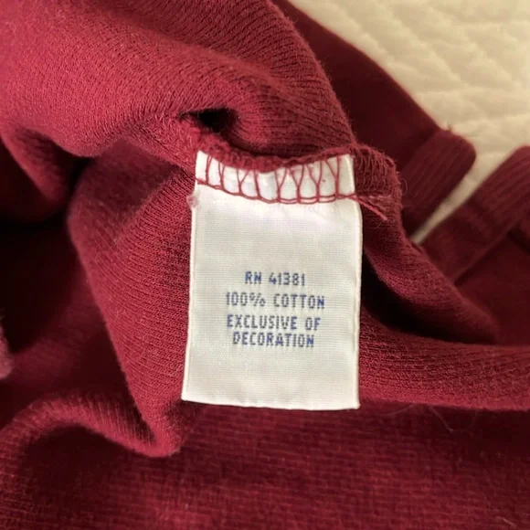 POLO by ralph Lauren men’s size large maroon quarter zip cotton sweater - Picture 4 of 4